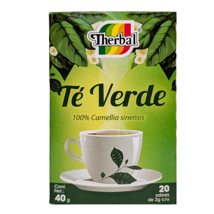 Té verde herbal - 100 % Camellia sinensis - 20 bolsitas de té