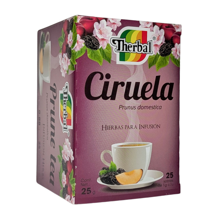 Té de ciruela - Infusión de hierbas Therbal Ciruela - 25 bolsitas de té