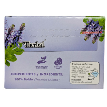 Therbal Boldo Herbal Tea - 100% Natural Peumus Boldus