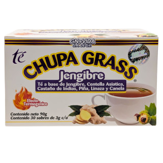 Chupa Grass Ginger Tea - Thermogenic Herbal Blend (30 Bags)