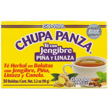 CHUPA PANZA Ginger Pineapple Flaxseed Herbal Tea Sachets