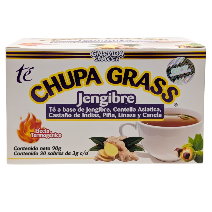 Chupa Grass Ginger Tea - Thermogenic Herbal Blend (30 Bags)