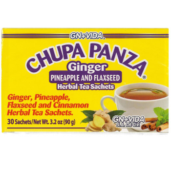 CHUPA PANZA Ginger Pineapple Flaxseed Herbal Tea Sachets