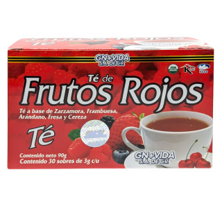 Té de frutos rojos - Mezcla orgánica de bayas | GN+Vida 30 bolsitas de té