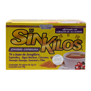 Té Sin Kilos - Té de jengibre y espirulina para controlar el peso | 30 bolsitas