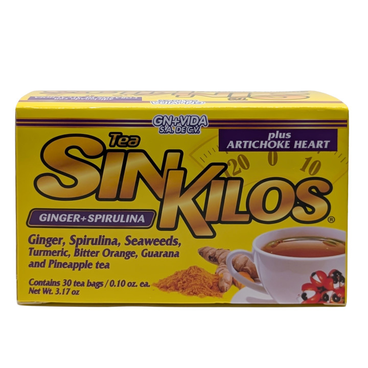 Té Sin Kilos - Ginger Spirulina Weight Management Tea | 30 Bags