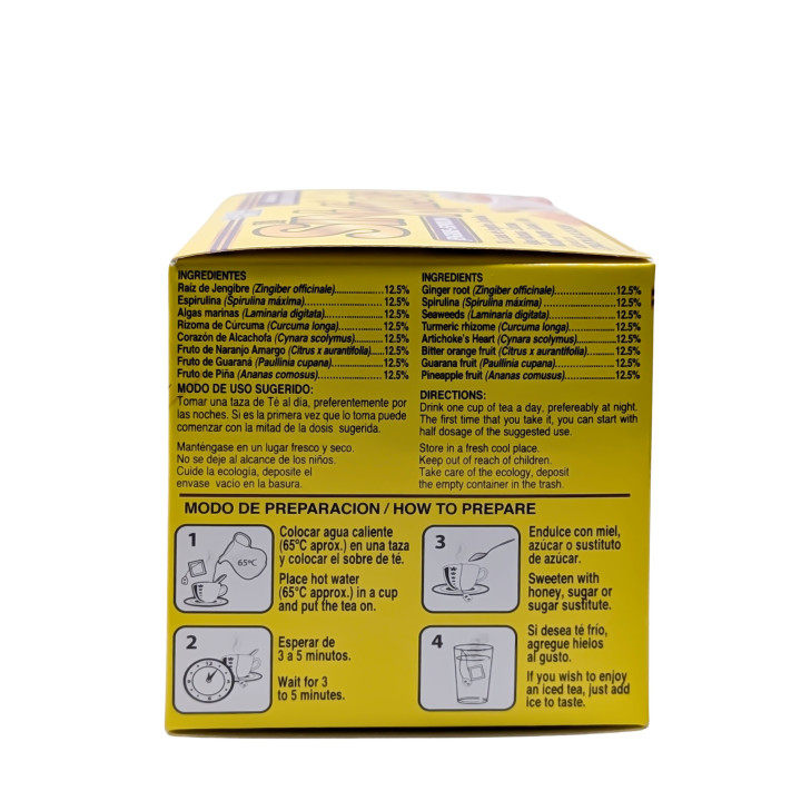 Té Sin Kilos - Ginger Spirulina Weight Management Tea | 30 Bags