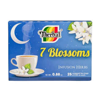 7 Blossoms Herbal Tea - Relaxing Blend | 25 Tea Bags