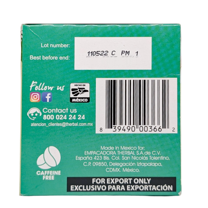 Té de manzanilla y menta | Mezcla relajante de hierbas | 25 bolsitas de té