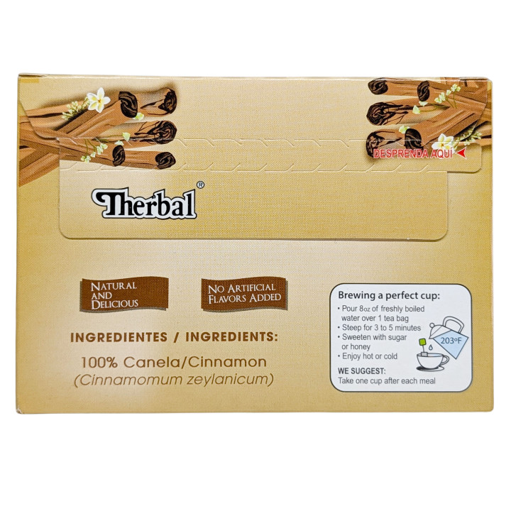 Therbal Cinnamon Tea - 25 Pure Ceylon Cinnamon Tea Bags