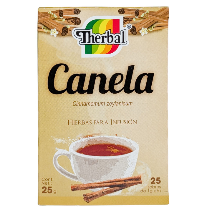 Té de canela herbal - 25 bolsitas de té de canela pura de Ceilán