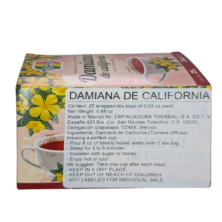 Té de damiana de California - 25 bolsitas | Infusión natural a base de hierbas